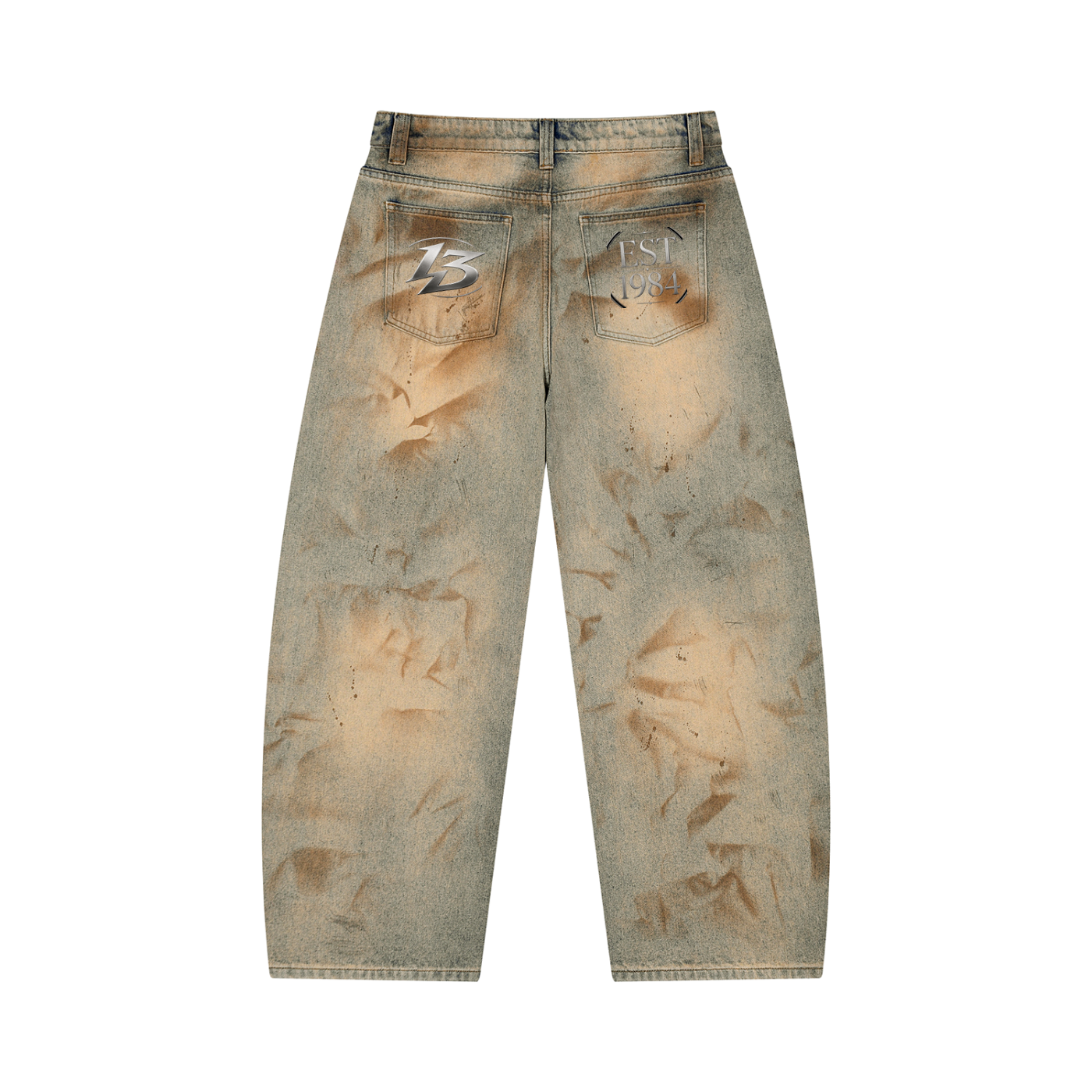 Men’s Vintage Wash Barrel Leg Jeans
