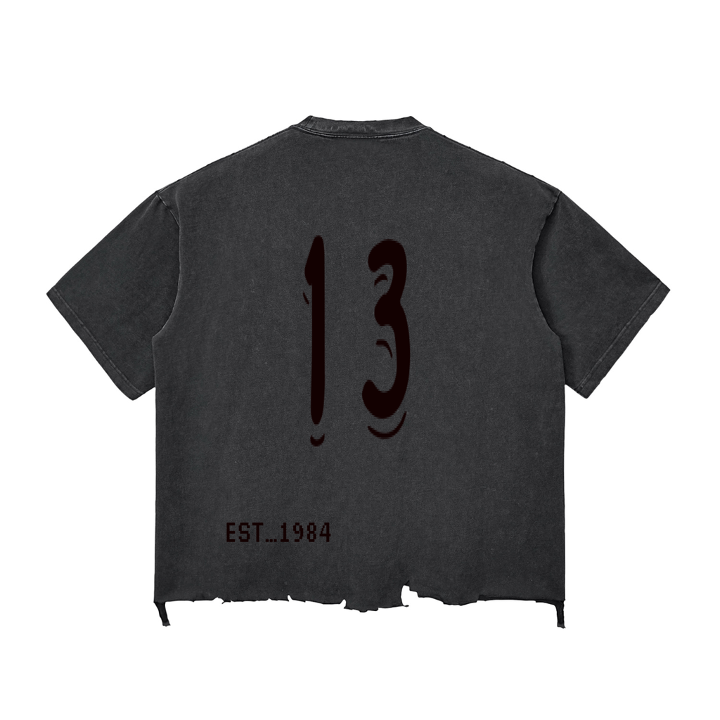 Snow Wash Raw-Hem Boxy T-shirt