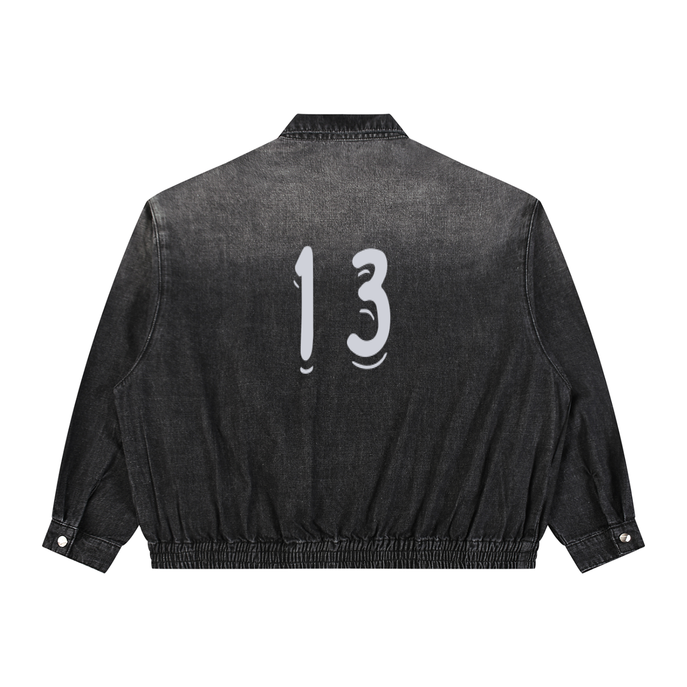 Unisex Vintage Wash Full-Zip Denim Jacket