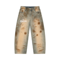 Men’s Vintage Wash Barrel Leg Jeans